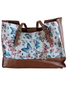 VINTAGE 90'S BUENO BUTTERFLIES & BEES TOTE BAG